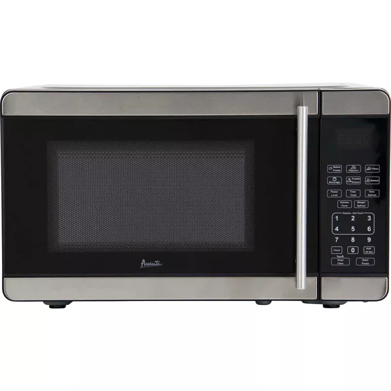0.7 CuFt 700 Watt Countertop Microwave in Stainless Steel with Kitchen Timer
