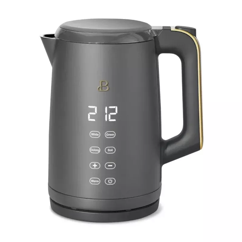 1.7 Liter One-Touch Electric Kettle Oyster Grey by Drew Barrymore