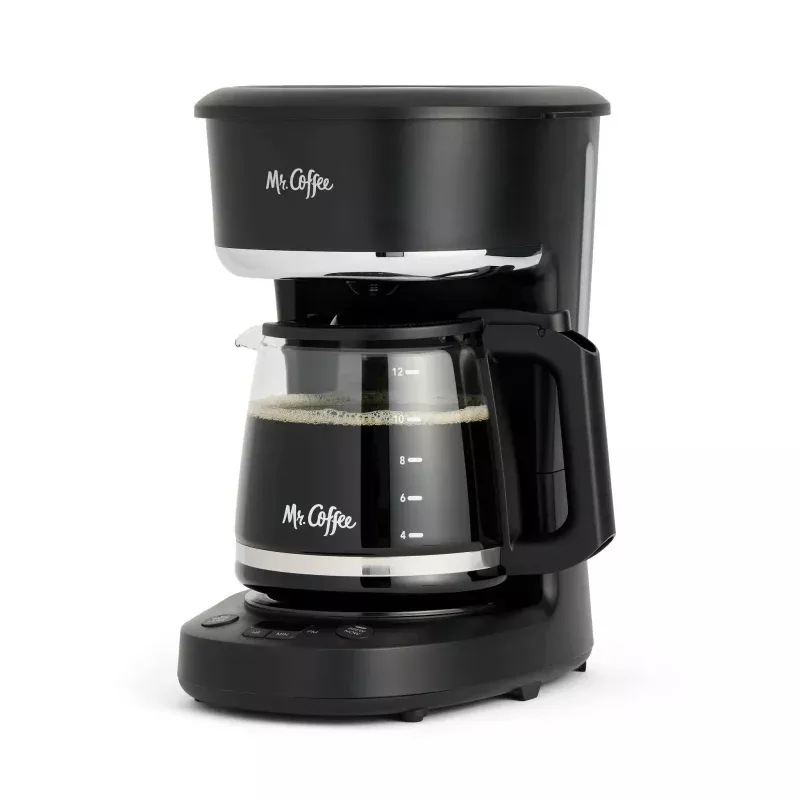 12-Cup Programmable Coffee Maker Black stainless steel