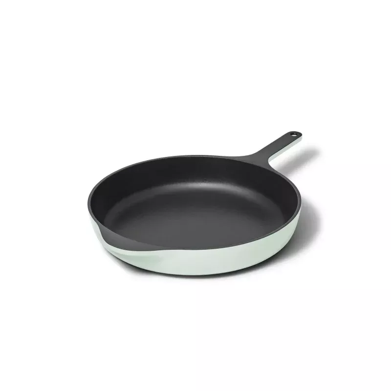 12 Enameled Cast Iron Skillet - Light Mist