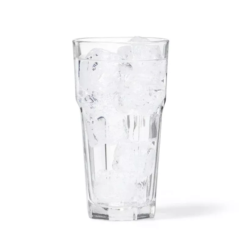 12pc Glass Tumbler Set - Faceted Design