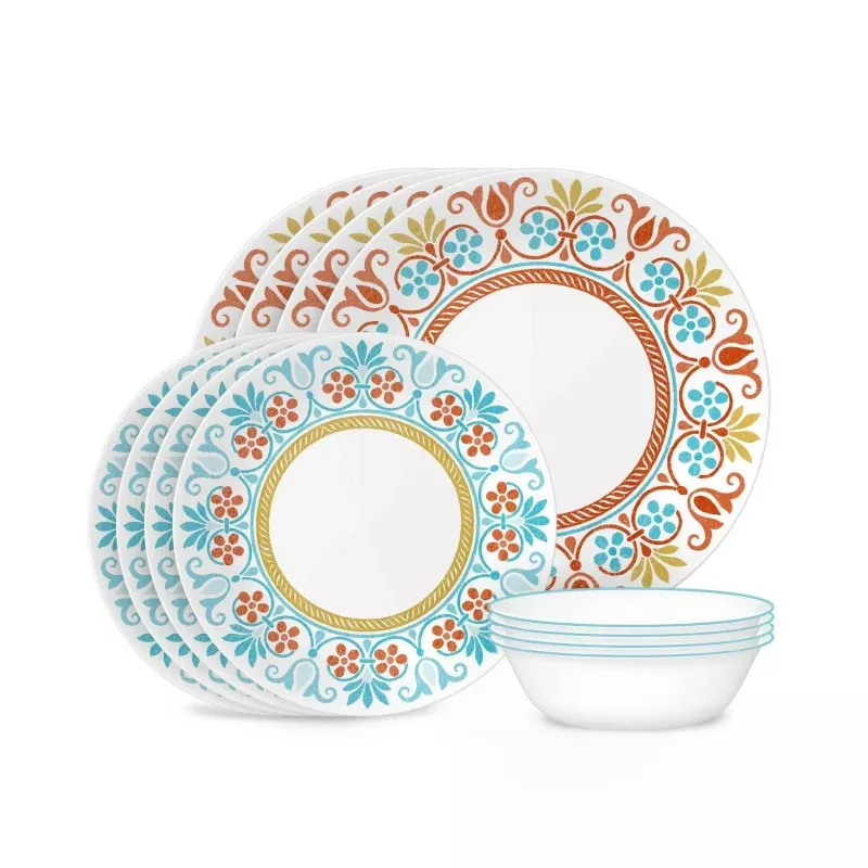 12pc Vitrelle Terracotta Dinnerware Set, Service for 4