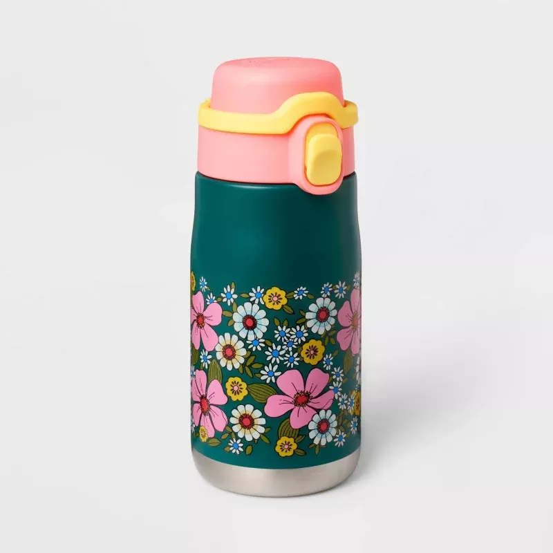14oz Water Bottle - Flower