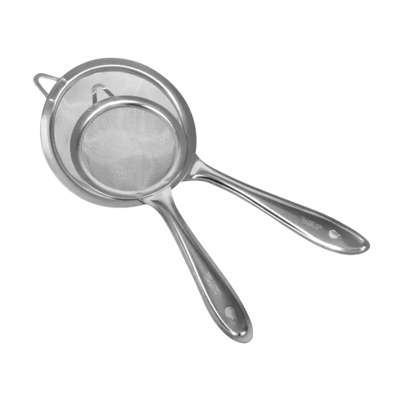 2 PC Stainless Steel Strainer Set