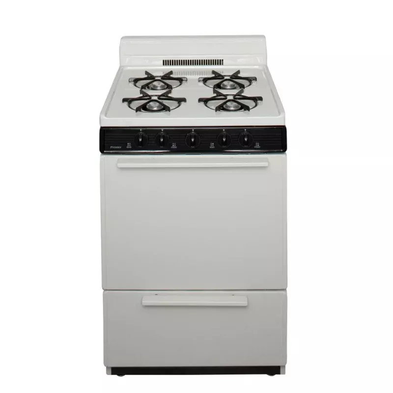 24 in. Freestanding Gas Range in Biscuit