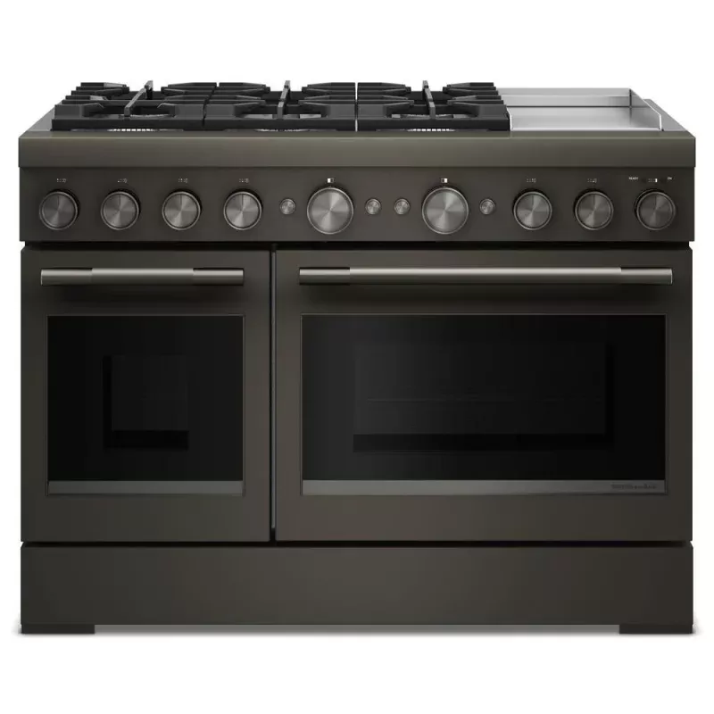 48-Inch 6 Burner Commercial-Style Dual Fuel Range with Griddle