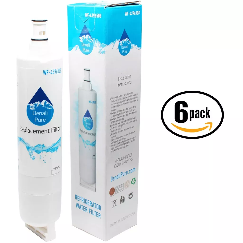 6-Pack Whirlpool ED25QFXHT Refrigerator Water Filter Replacement