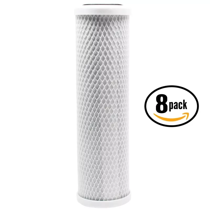 8-Pack AMPAC USA AP-CT20W Activated Carbon Block Filter Replacement