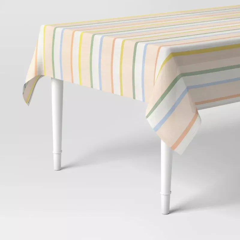 84"x60" Striped Tablecloth -