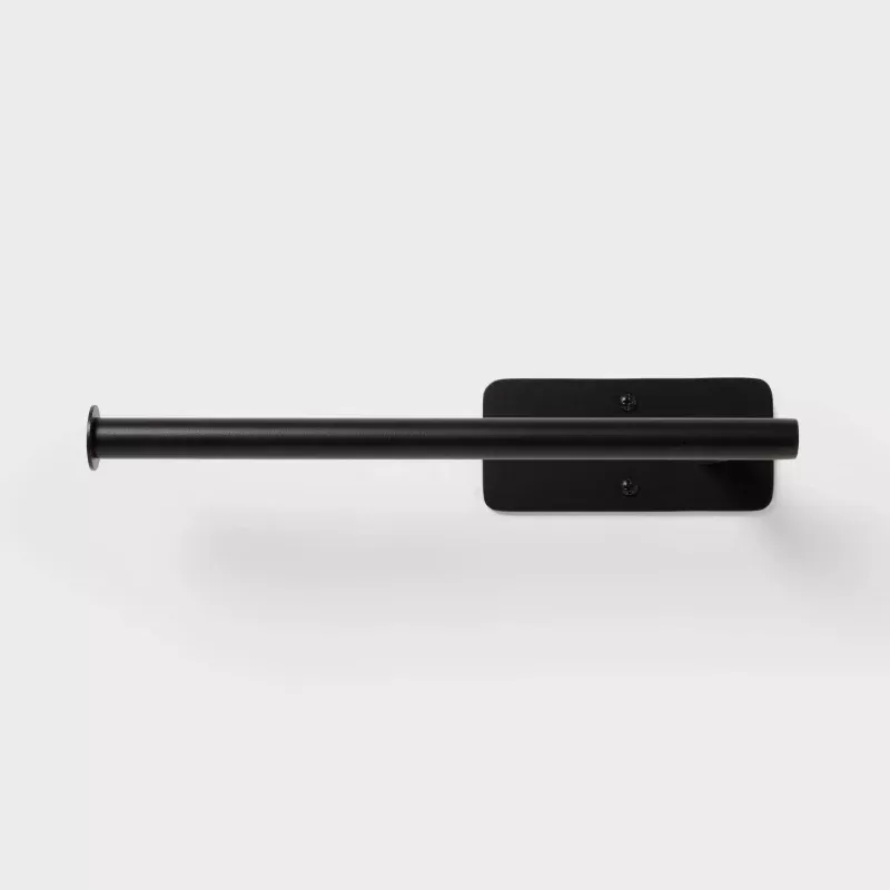 Adhesive Under-Cabinet Paper Towel Holder - Black