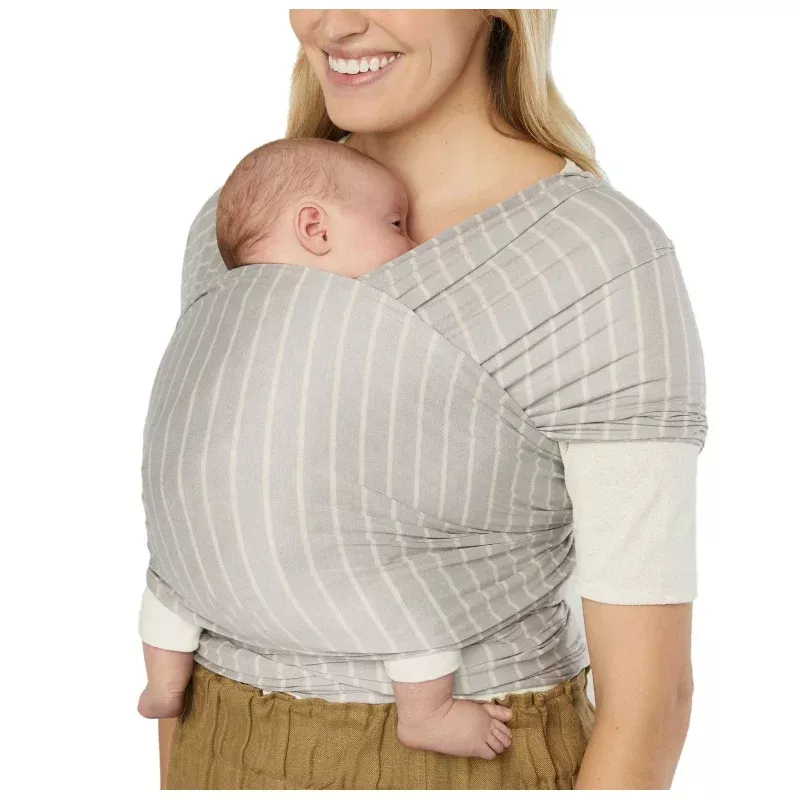Aura Knit Baby Wrap - Gray Stripes