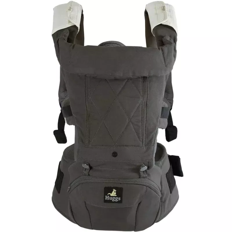 Baby Carrier With Hip Seat - Huggs - Grey