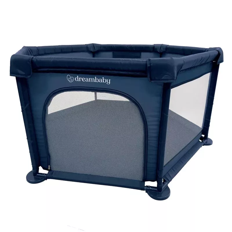 Baby Playpen With Zip Door - Navy