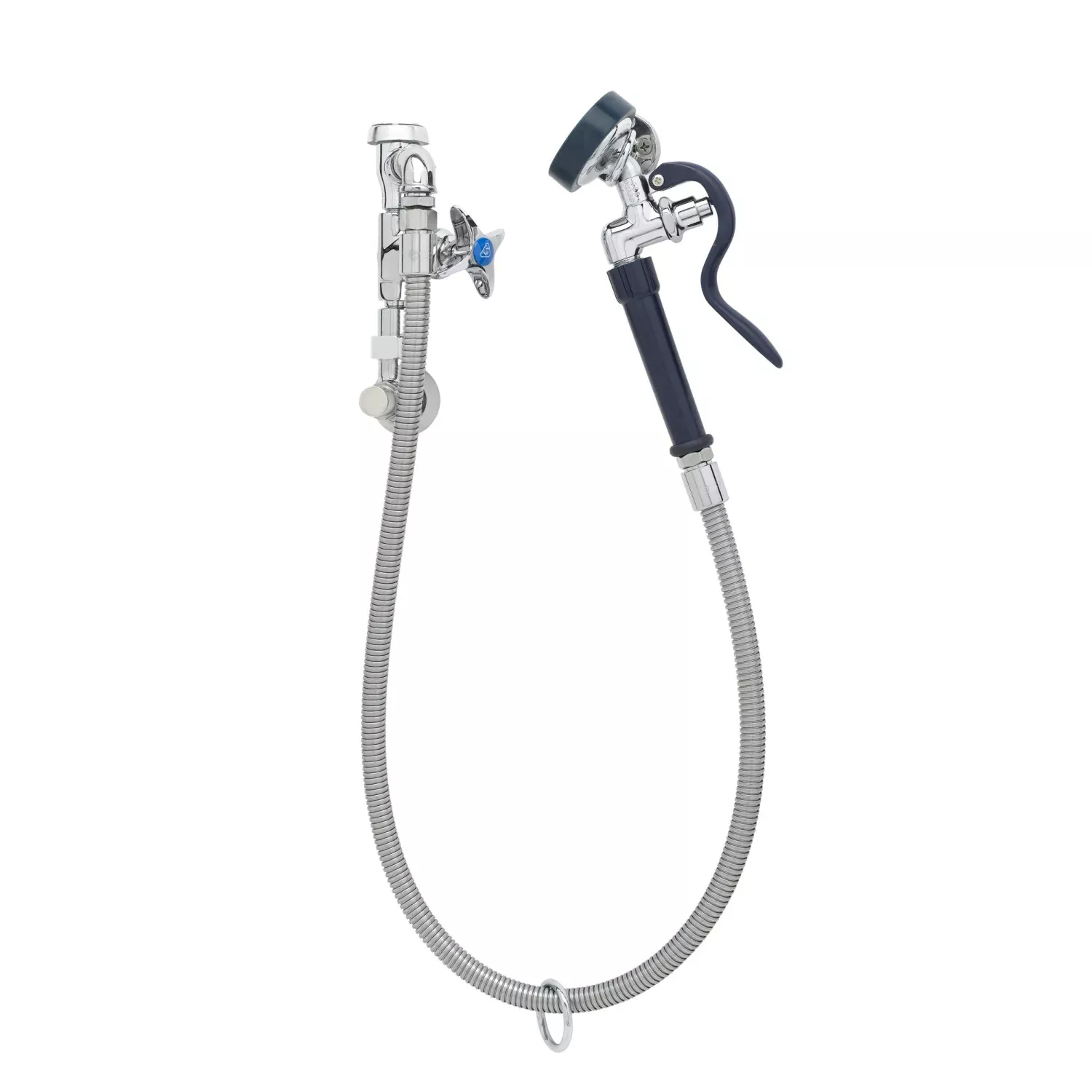 Bedpan Washer - T&S Brass B-0678-01 with Loose Key Stop, Self-Closing Spray Valve