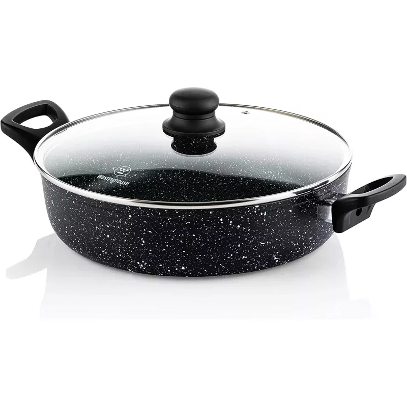 Black Marble Casserole (12.5")