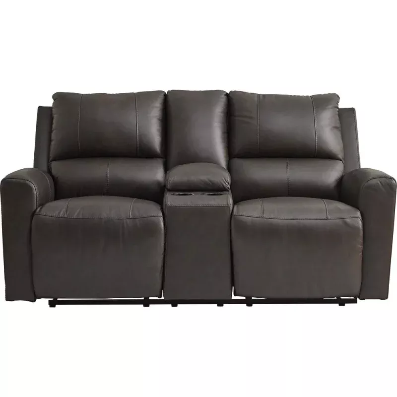 Boxmere Double Reclining Power Loveseat with Console