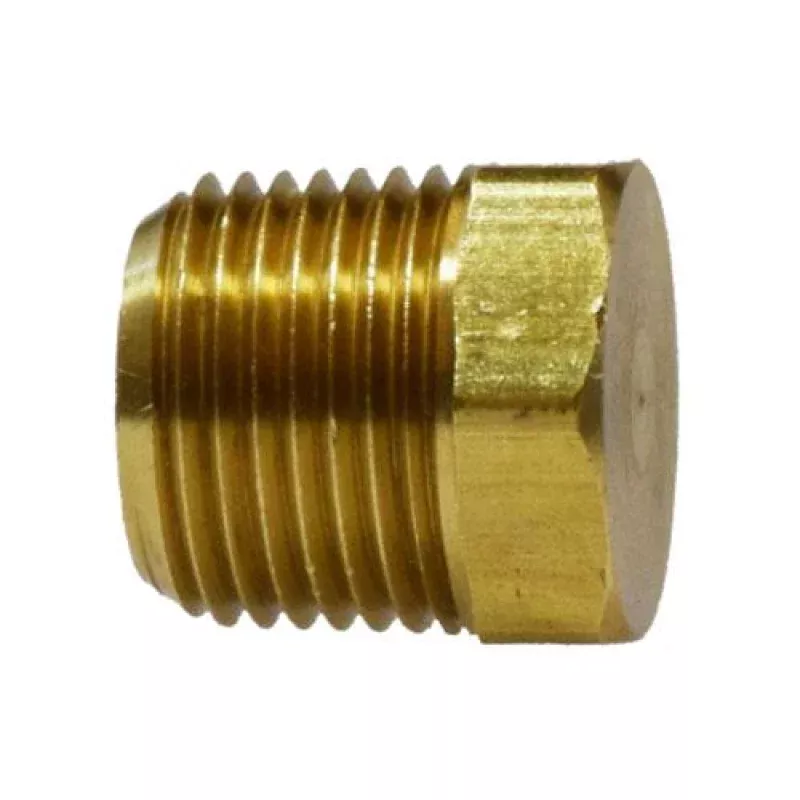 Brass MPT Cored Hex Head Plug