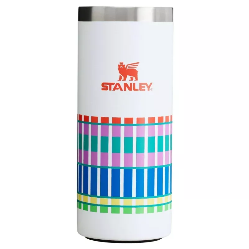 Can Chiller - Slim Stainless Steel - Summer Plaid
