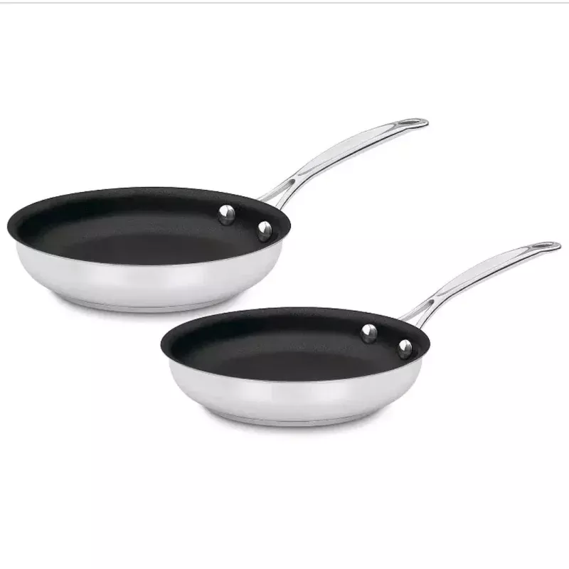 Chef's Classic 2-pc. Ceramic Stainless Steel Skillet Set