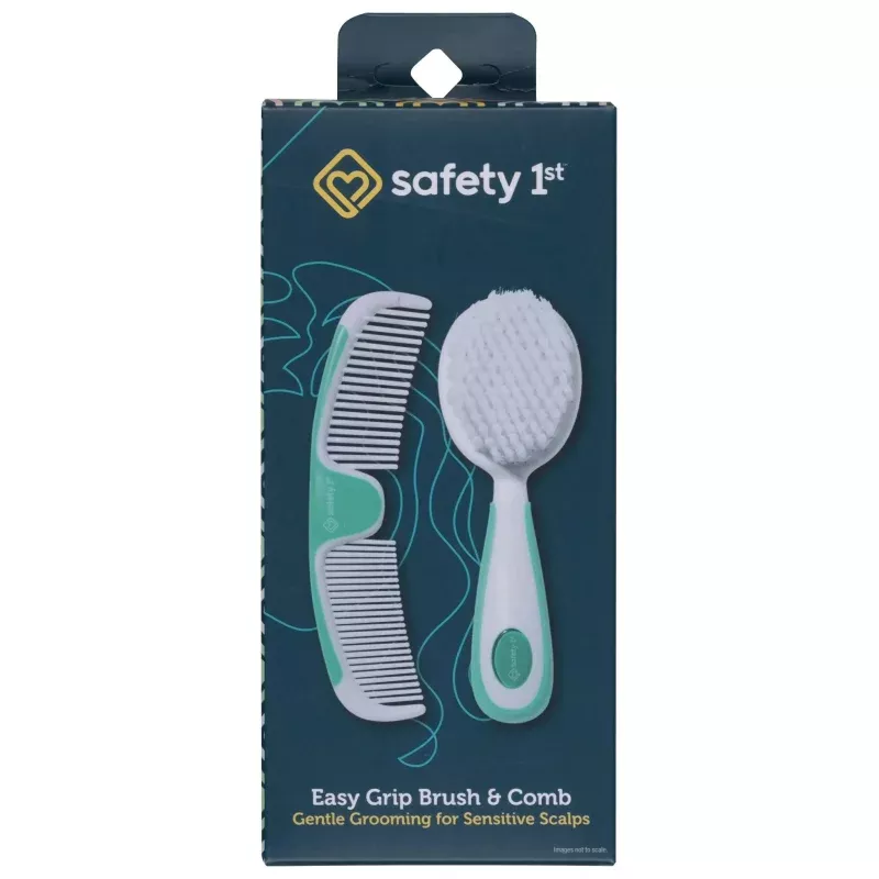 Easy Grip Brush & Comb Set - White