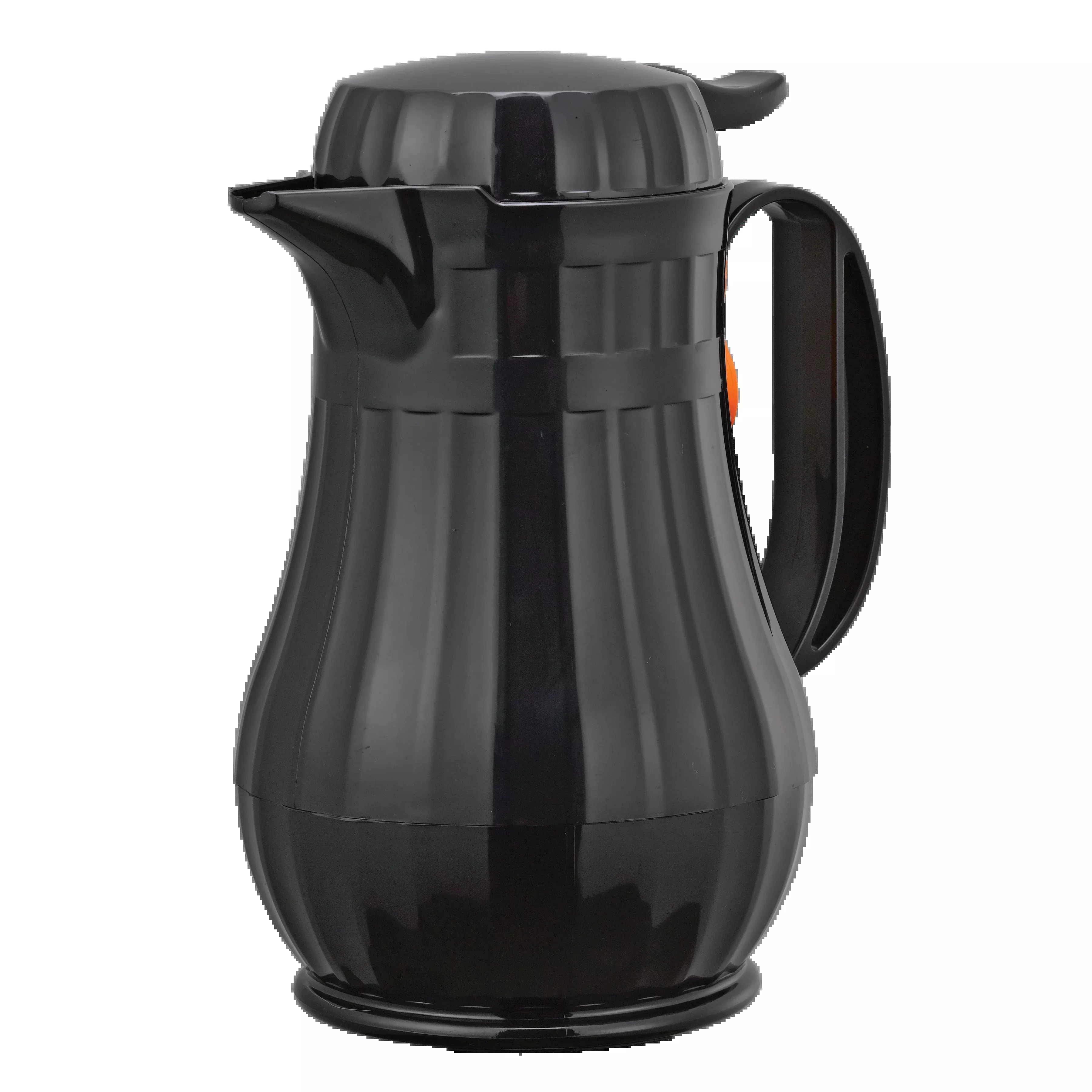 Eco-Serv™ Carafe 0.6-Liter Foam Lined Plastic Server with Push Button Lid in Black