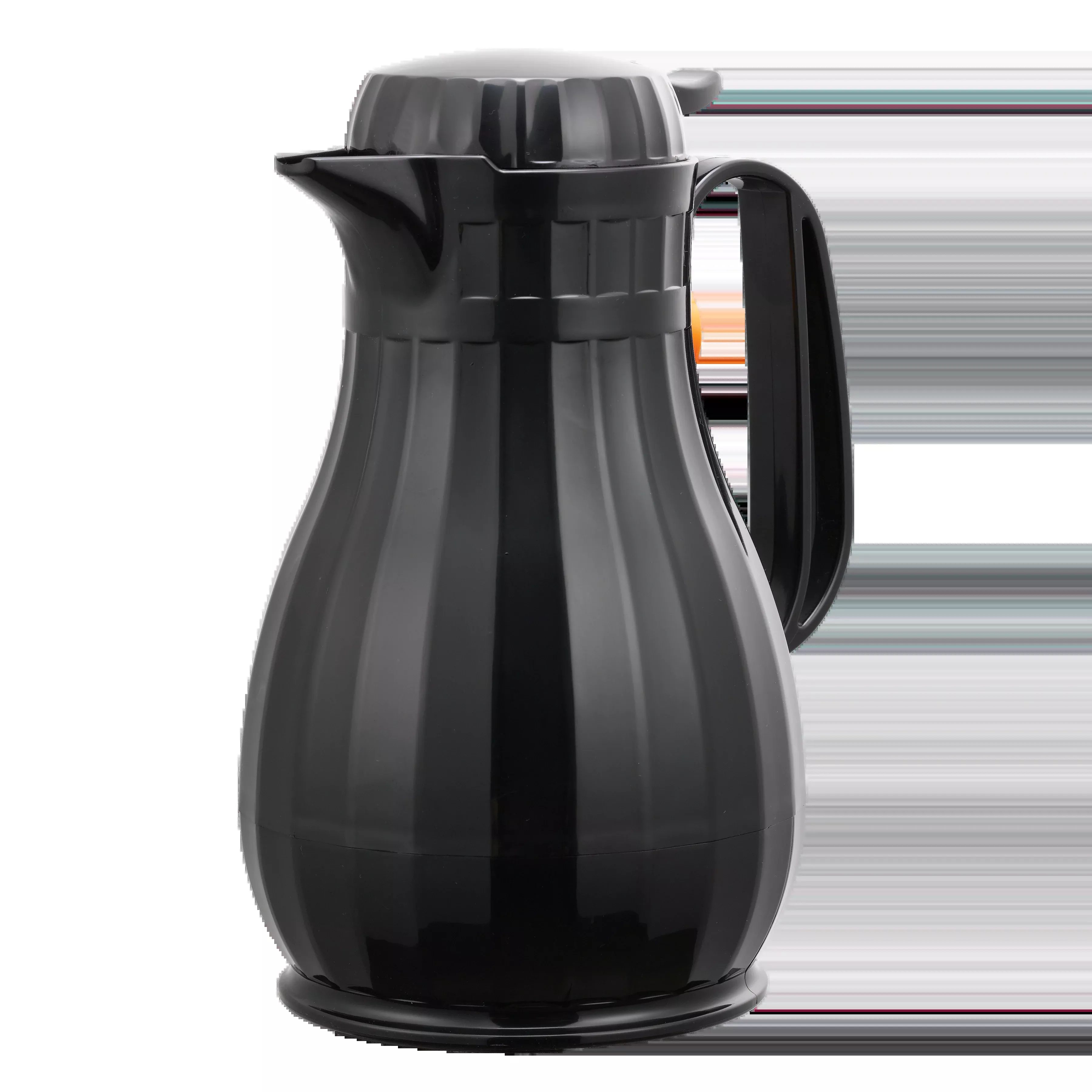 Eco-Serv™ Carafe 1.3-Liter Foam Lined Plastic Server with Push Button Lid in Black