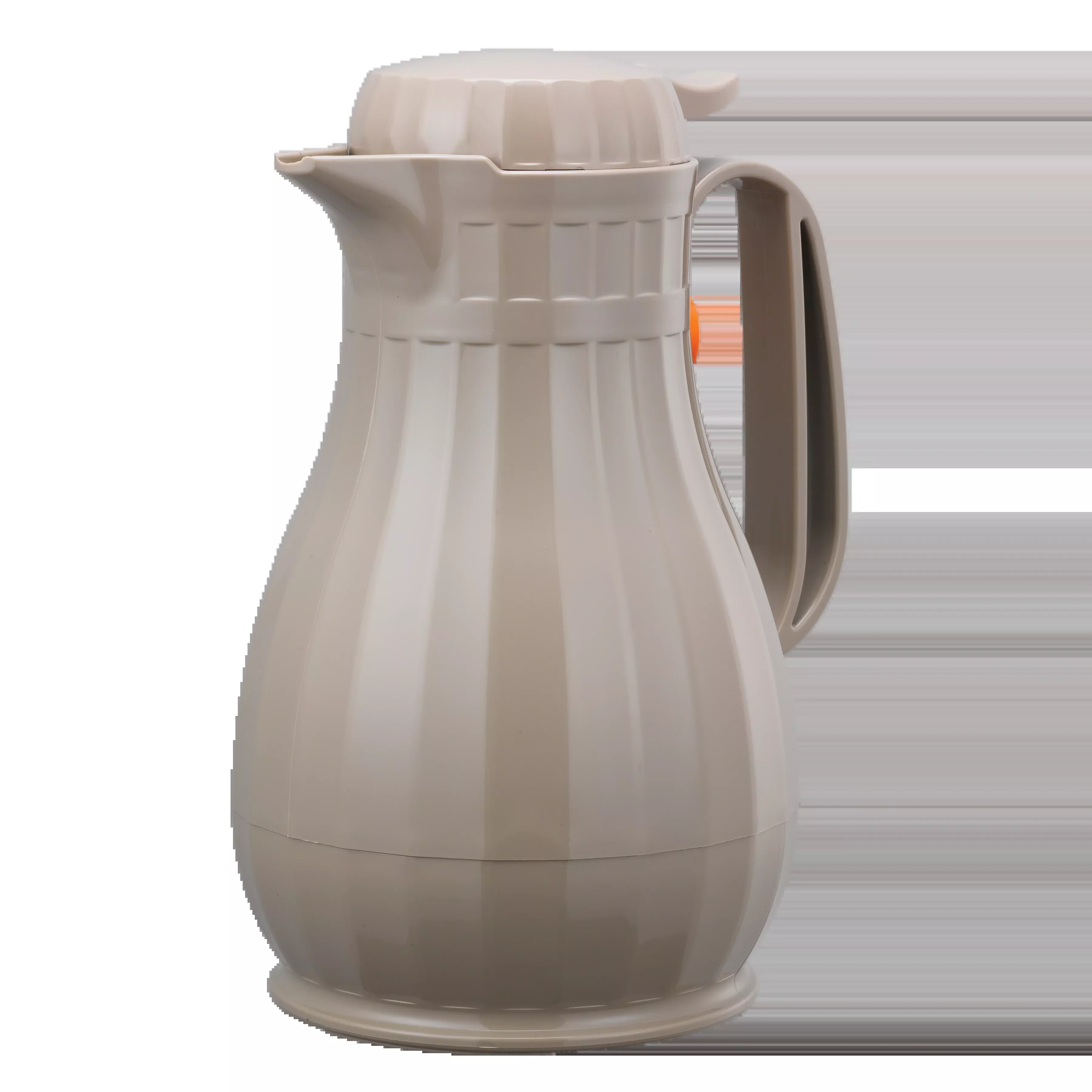 Eco-Serv™ Carafe 1.3-Liter Foam Lined Plastic Server with Push Button Lid in Latte