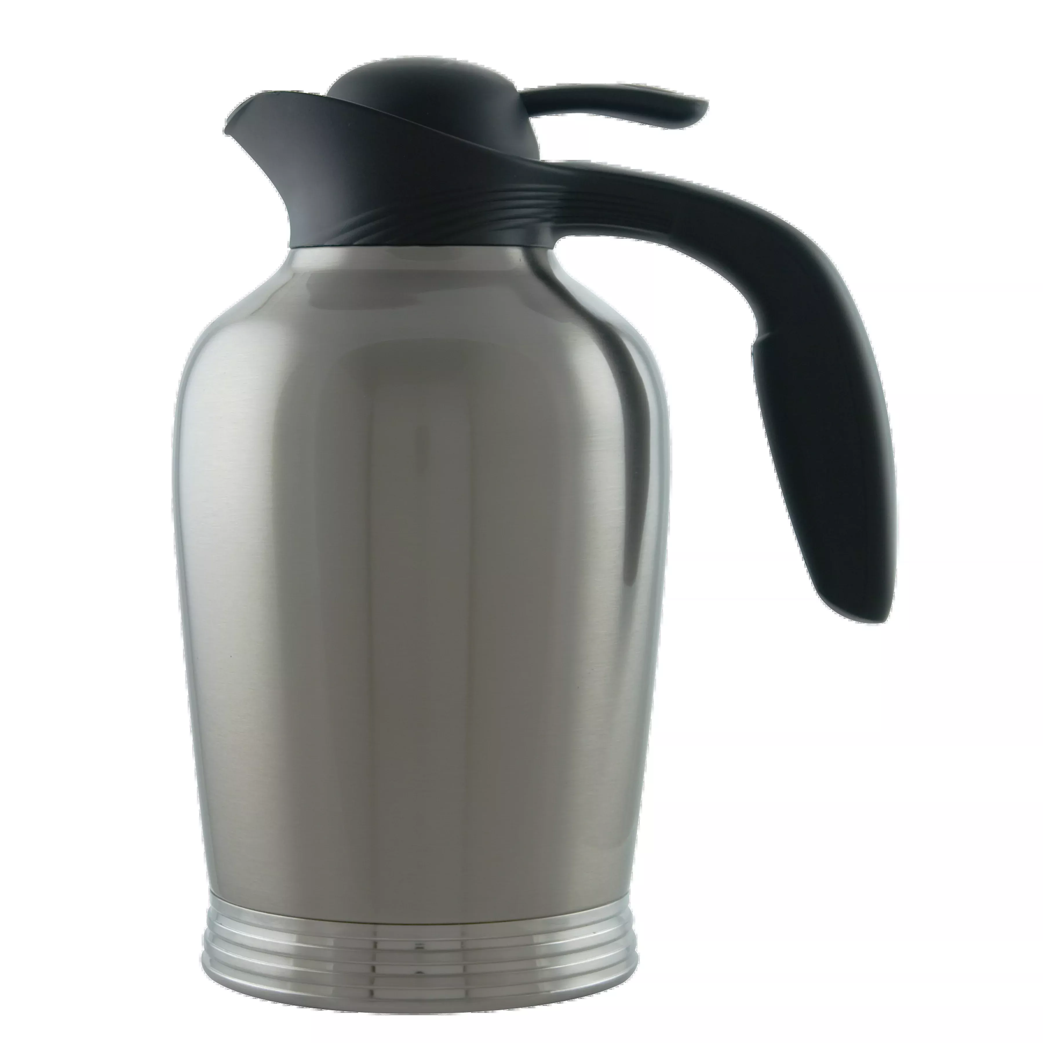 ErgoServ 1.9-Liter Stainless Vacuum Insulated Carafe with Push Button Lid inBrushed Stainless and Black