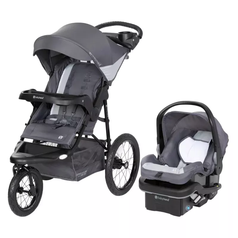 Expedition Zero Flat Jogger Travel System with LED Lights - Dash Gray