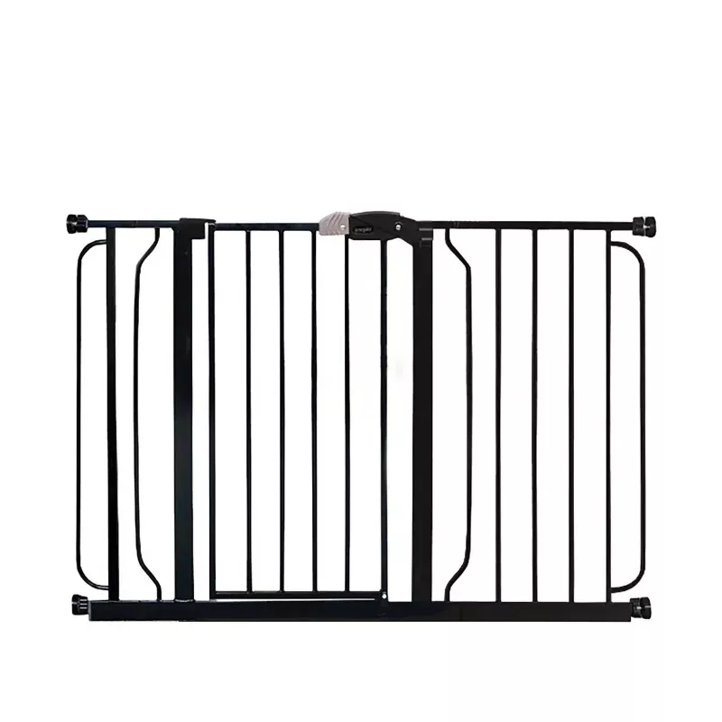 Extra Wide Easy Step Metal Walk Through Baby Gate - Black