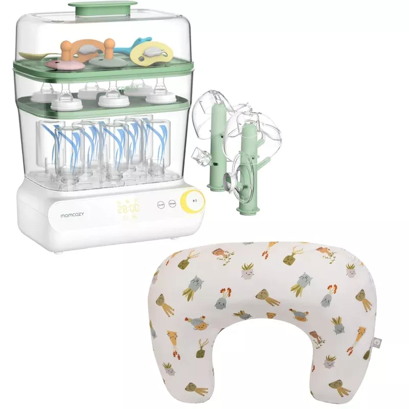Fast Bottle Sterilizer + Ergonomic Nursing Pillow Bundle