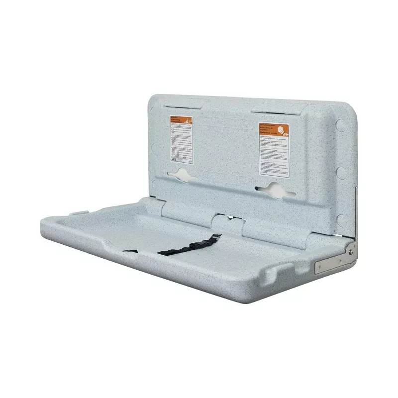 Horizontal Wall-Mounted Changing Station - Blue/Grey Speckled