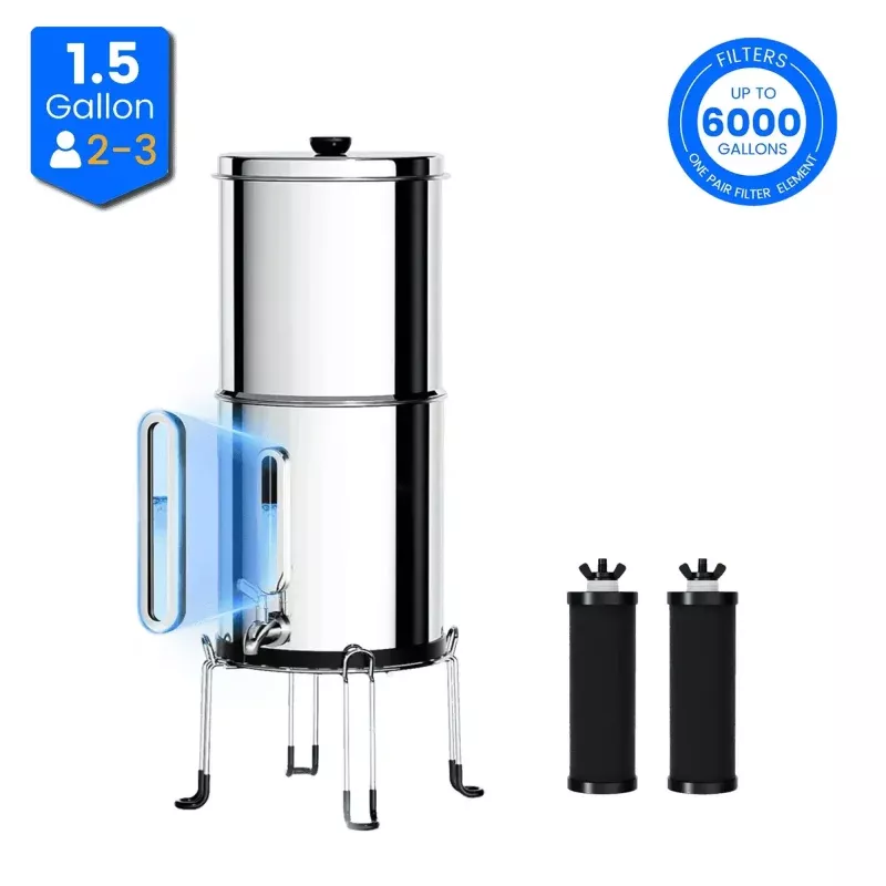 K Series Countertop Gravity Water Filter System 1.5 Gallon