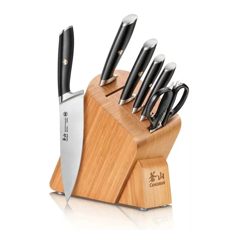 L-Series 7 PC Knife Block Set - Black
