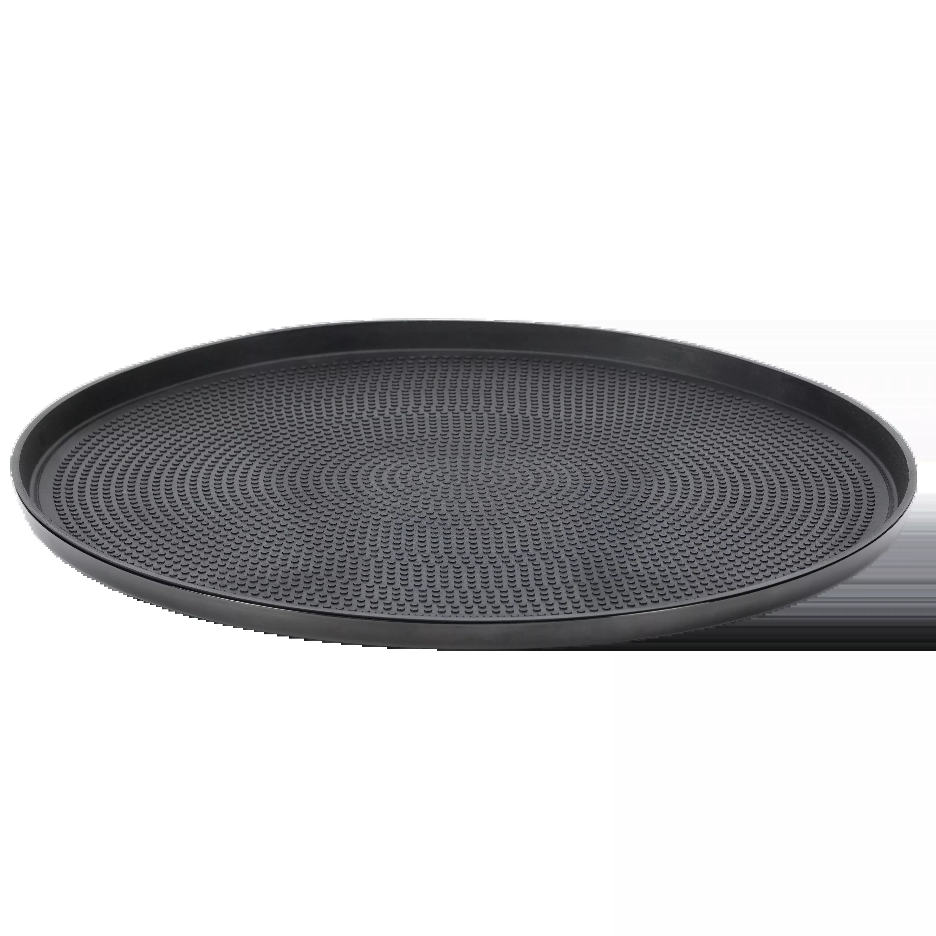Modern Edge Large 14" Round Serving Tray in Black Onyx