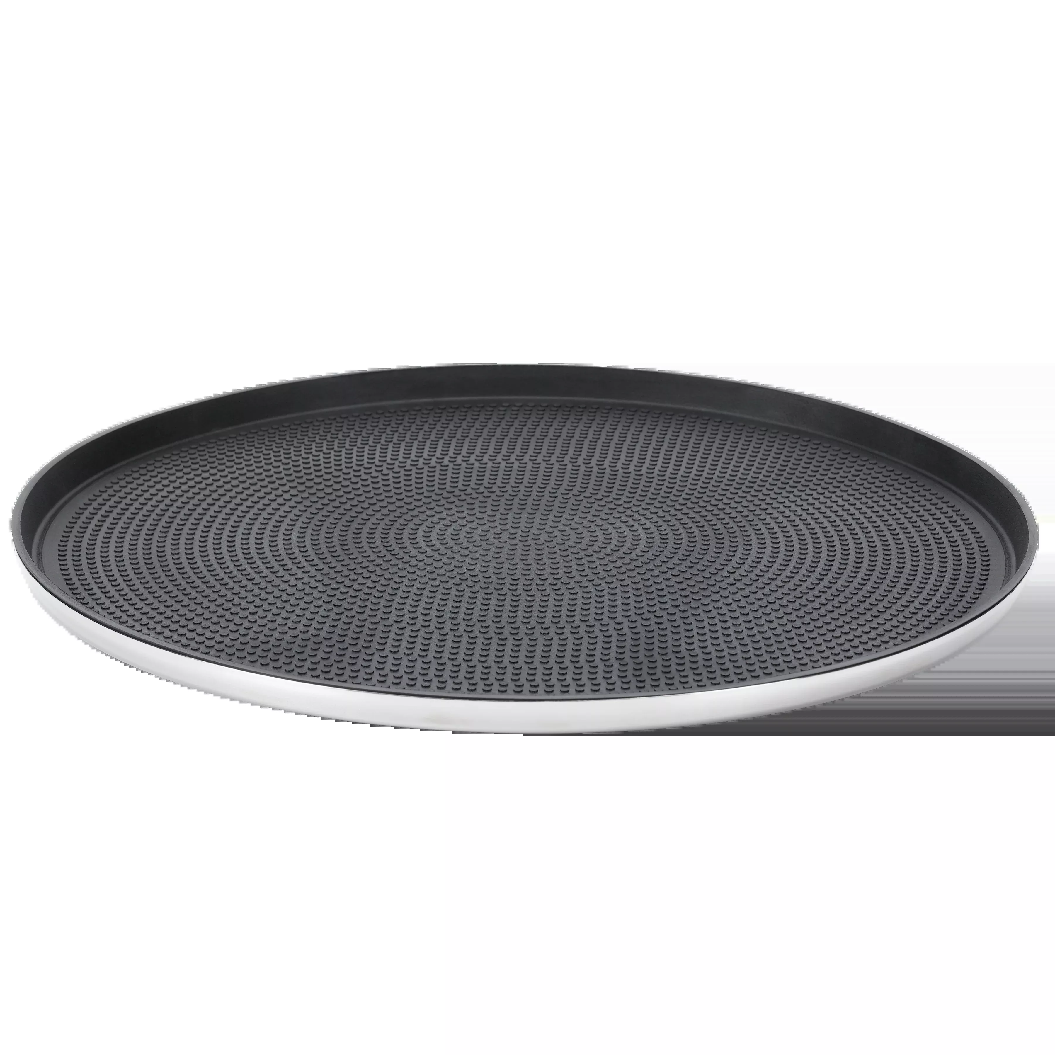 Modern Edge Large 14" Round Serving Tray in Polished Stainless