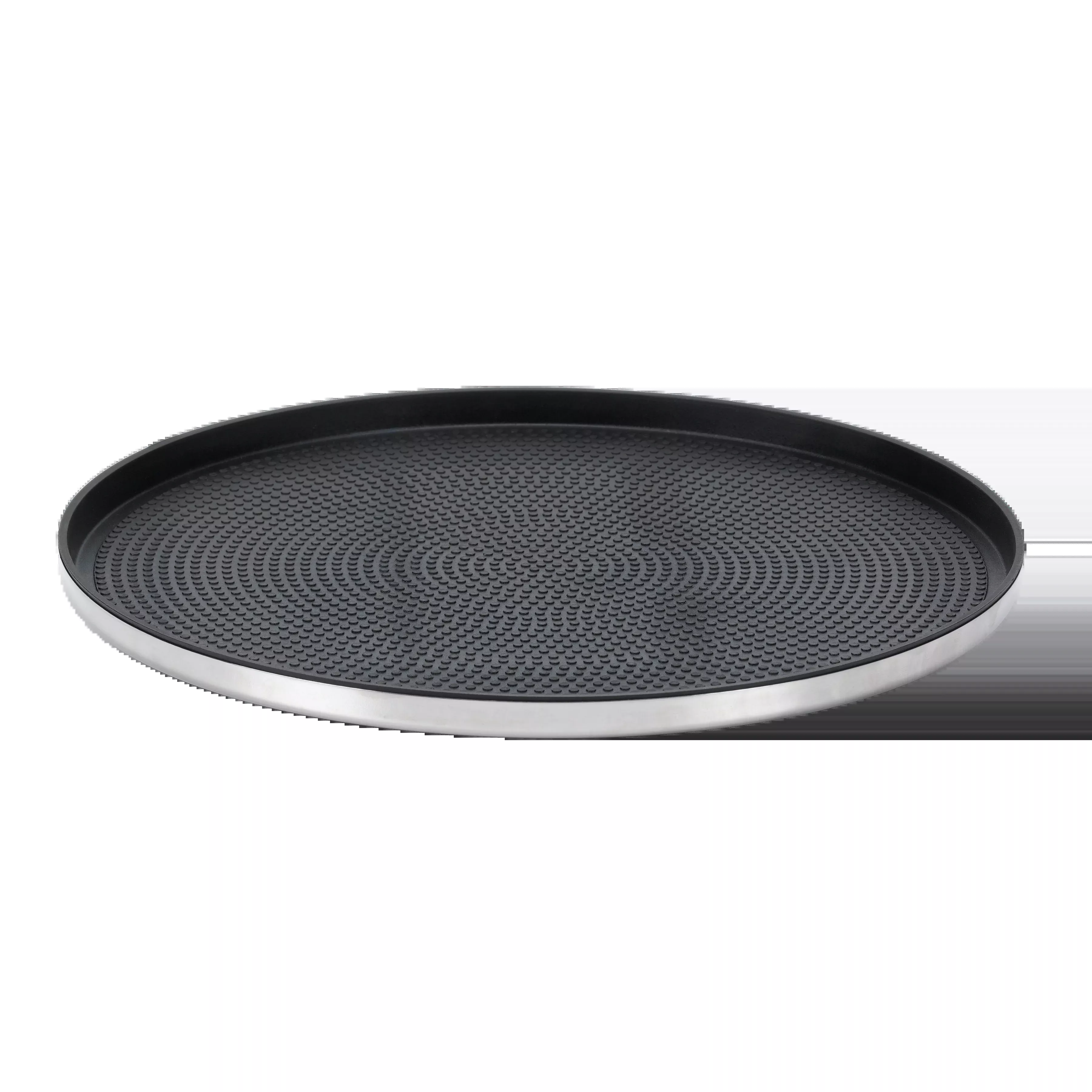 Modern Edge Medium 12" Round Serving Tray in Polished Stainless