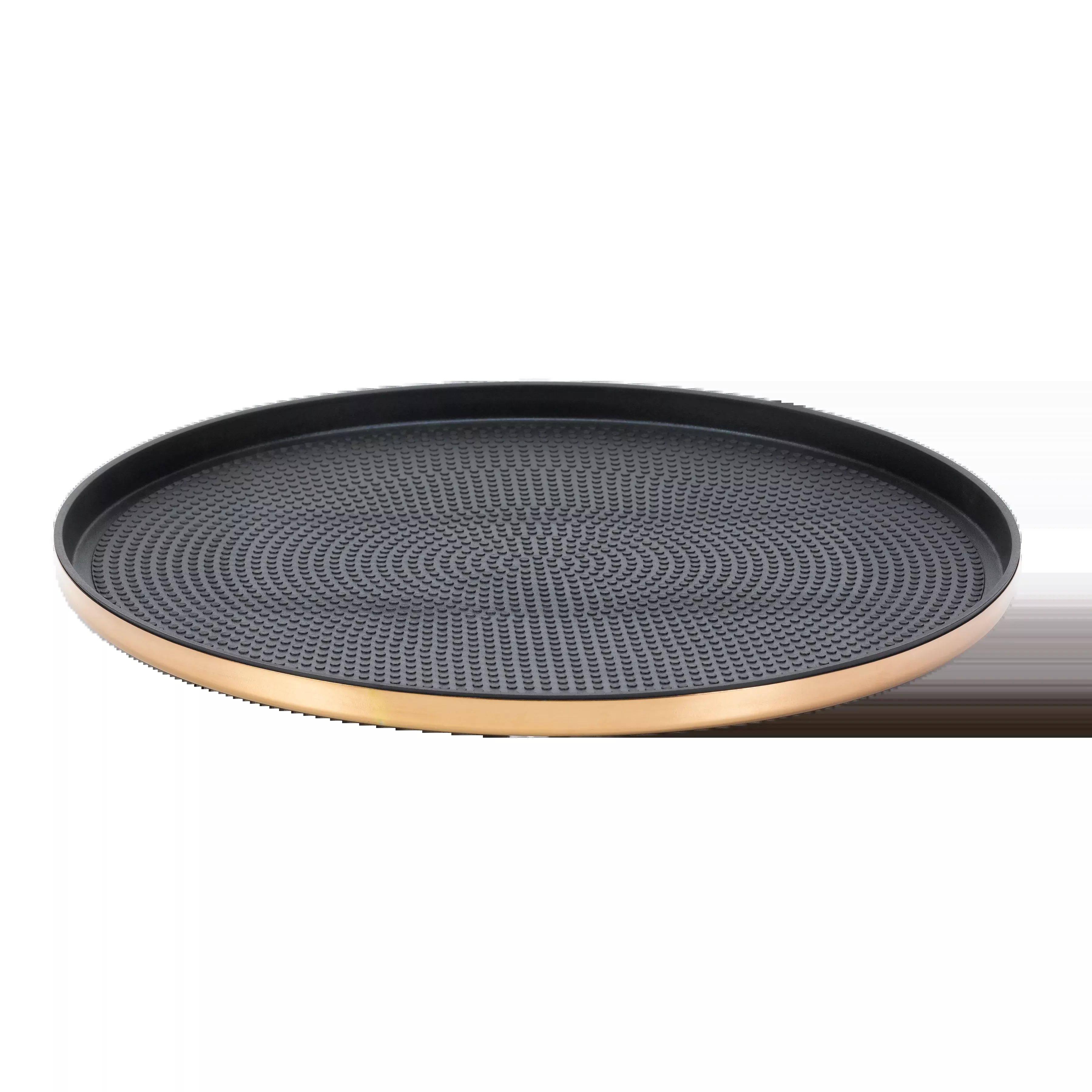 Modern Edge Medium 12" Round Serving Tray in Rose Gold
