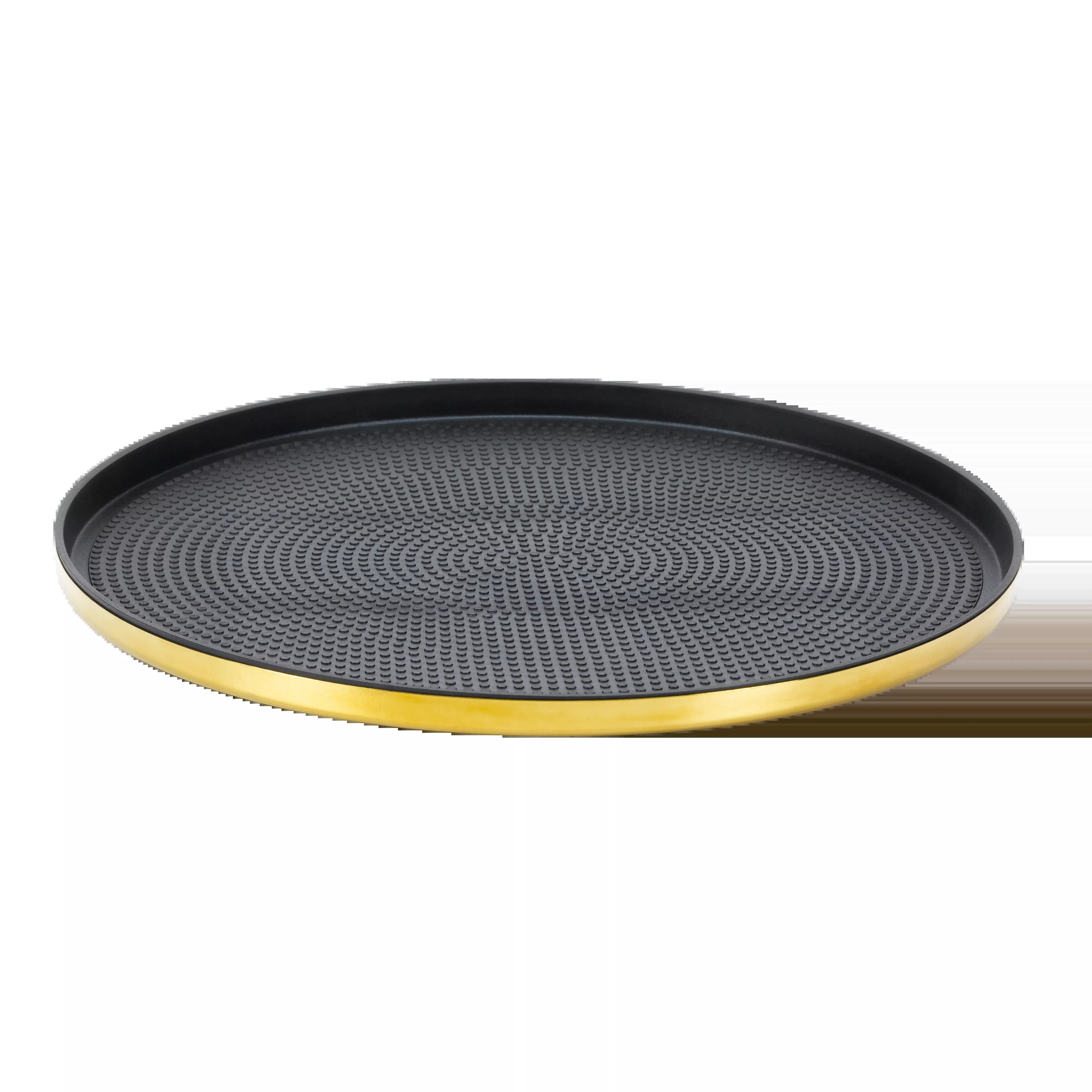 Modern Edge Medium 12" Round Serving Tray in Vintage Gold