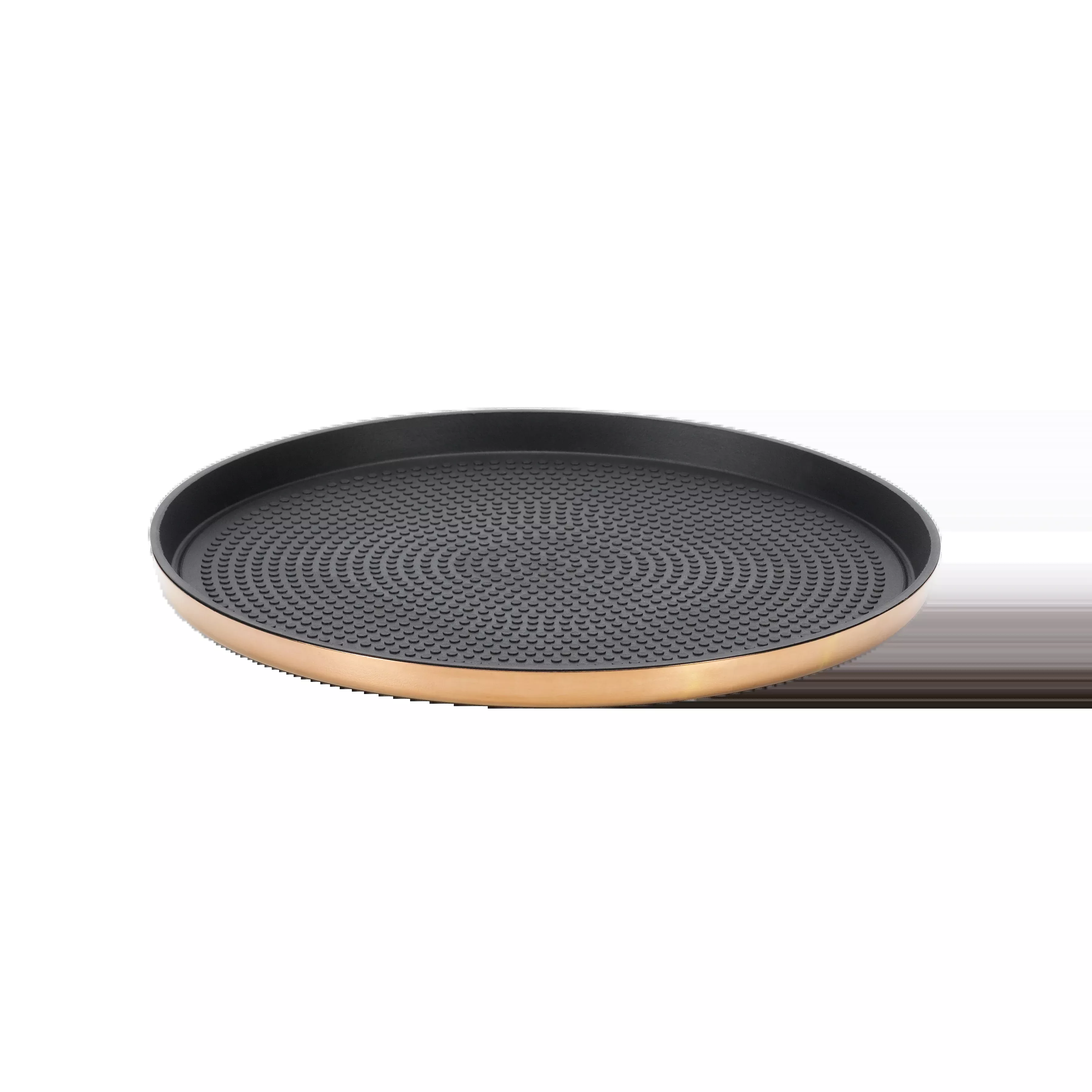 Modern Edge Small 9" Round Serving Tray in Rose Gold