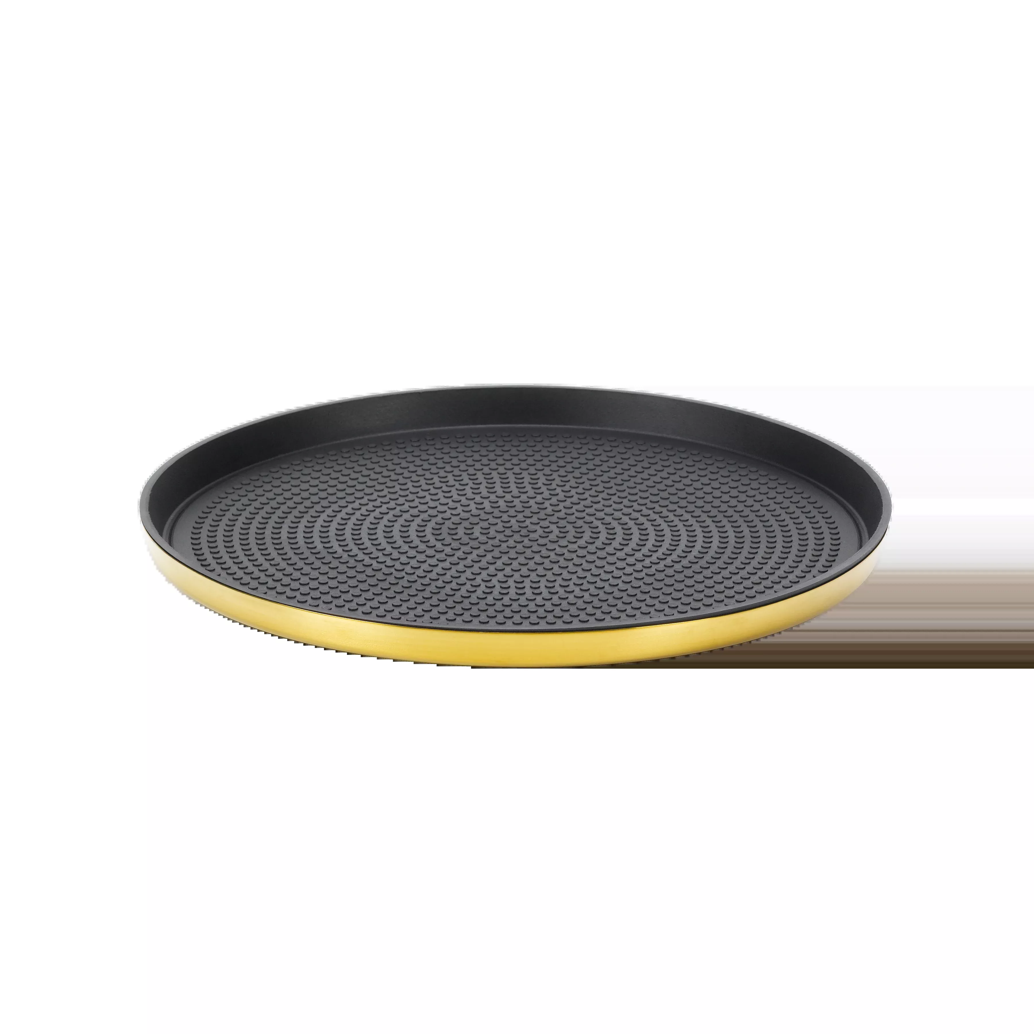 Modern Edge Small 9" Round Serving Tray in Vintage Gold