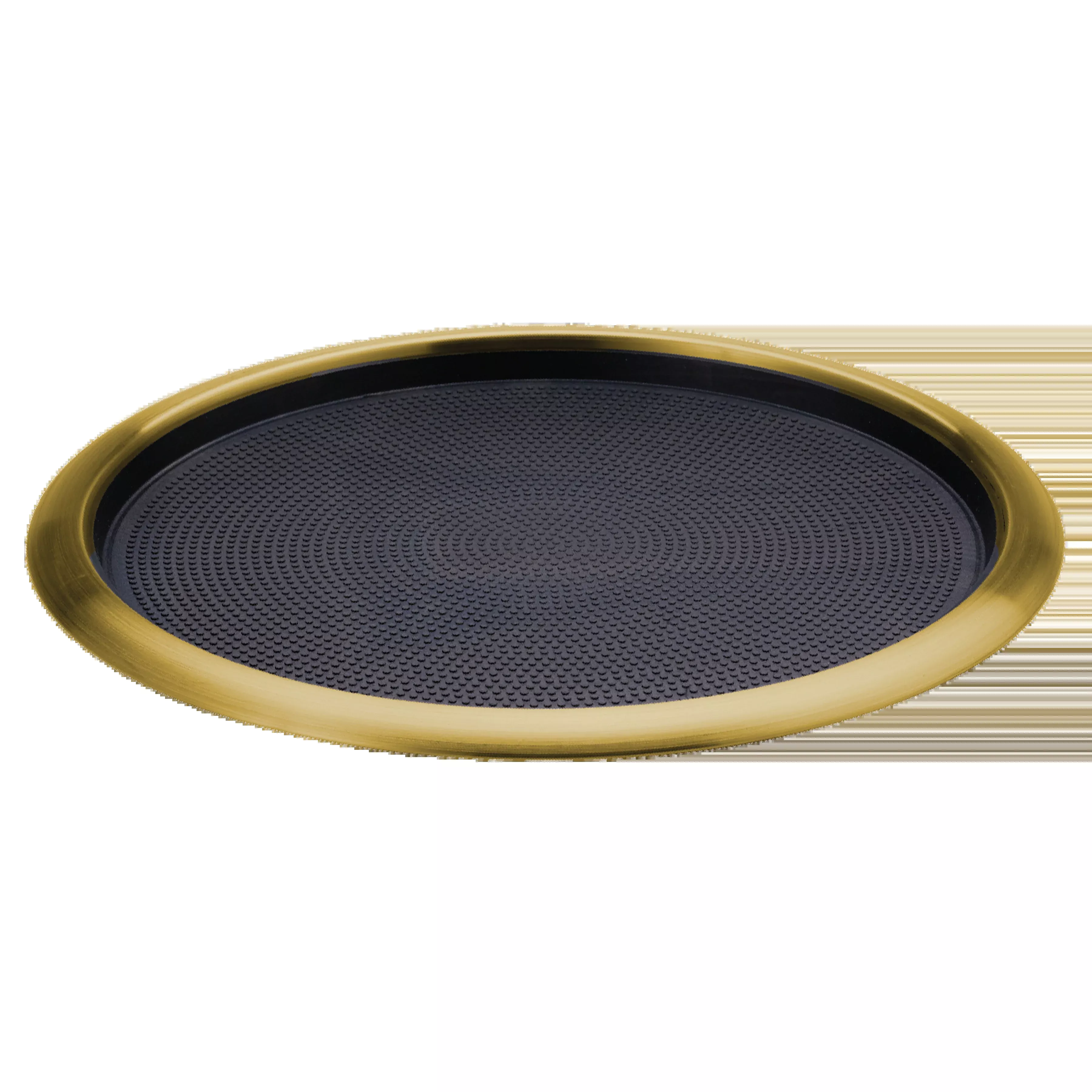 Non-Slip Removable Insert 16 in. Large Round Serving Tray in Vintage Gold