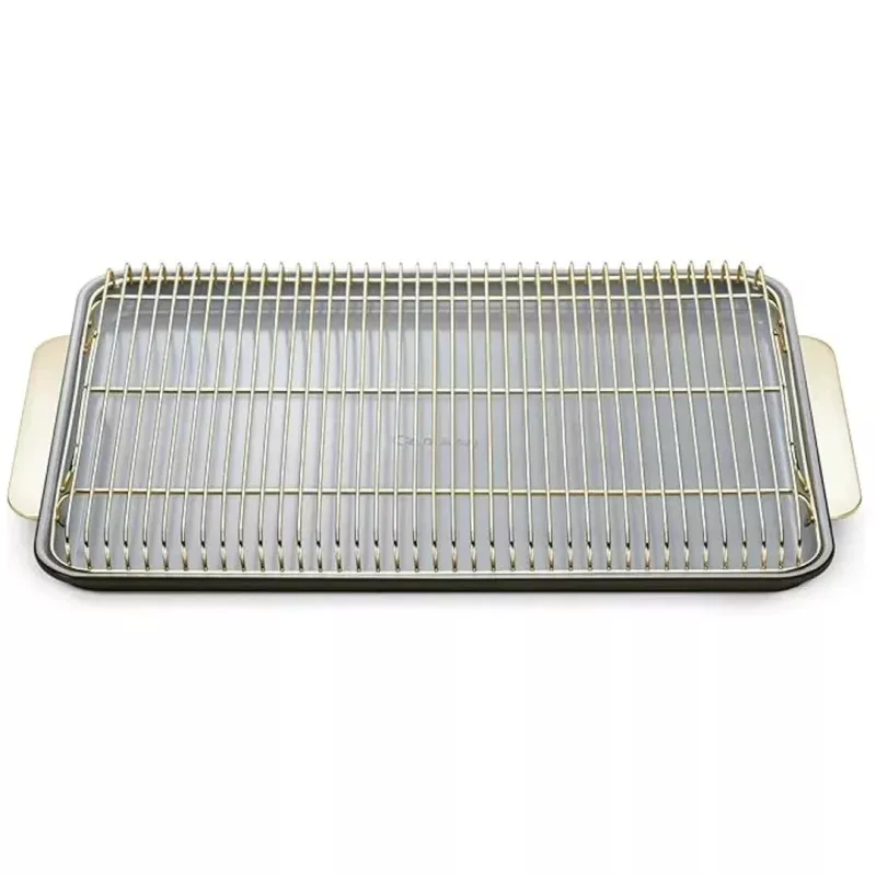 Non-Stick Ceramic Baking Sheet & Cooling Rack - Black