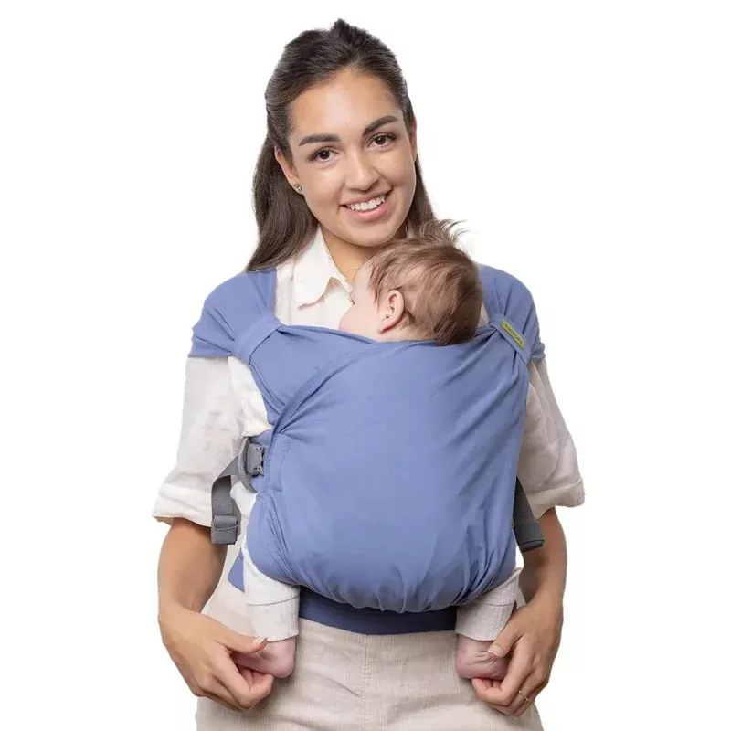 Pre-Wrapped Baby Wrap Carrier with Buckle - Vintage Navy Blue