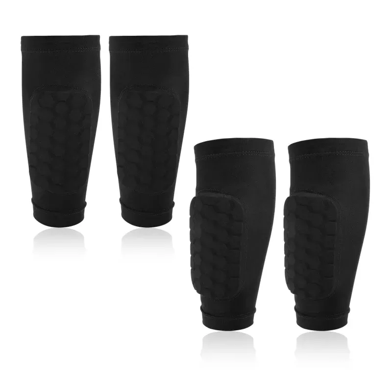 Shin Guards With Honeycomb Pads - Black
