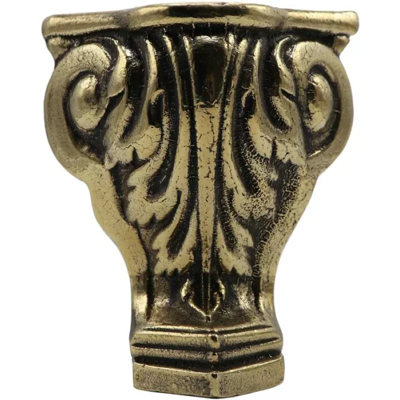 Single Decorative Brass Scroll Claw Leg
