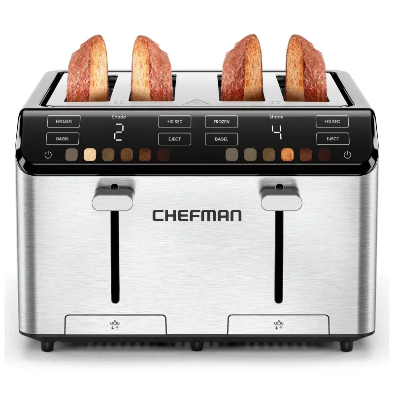 Smart Touch 4 Slice Digital Toaster with 6 Touchscreen Shade Settings Stainless Steel