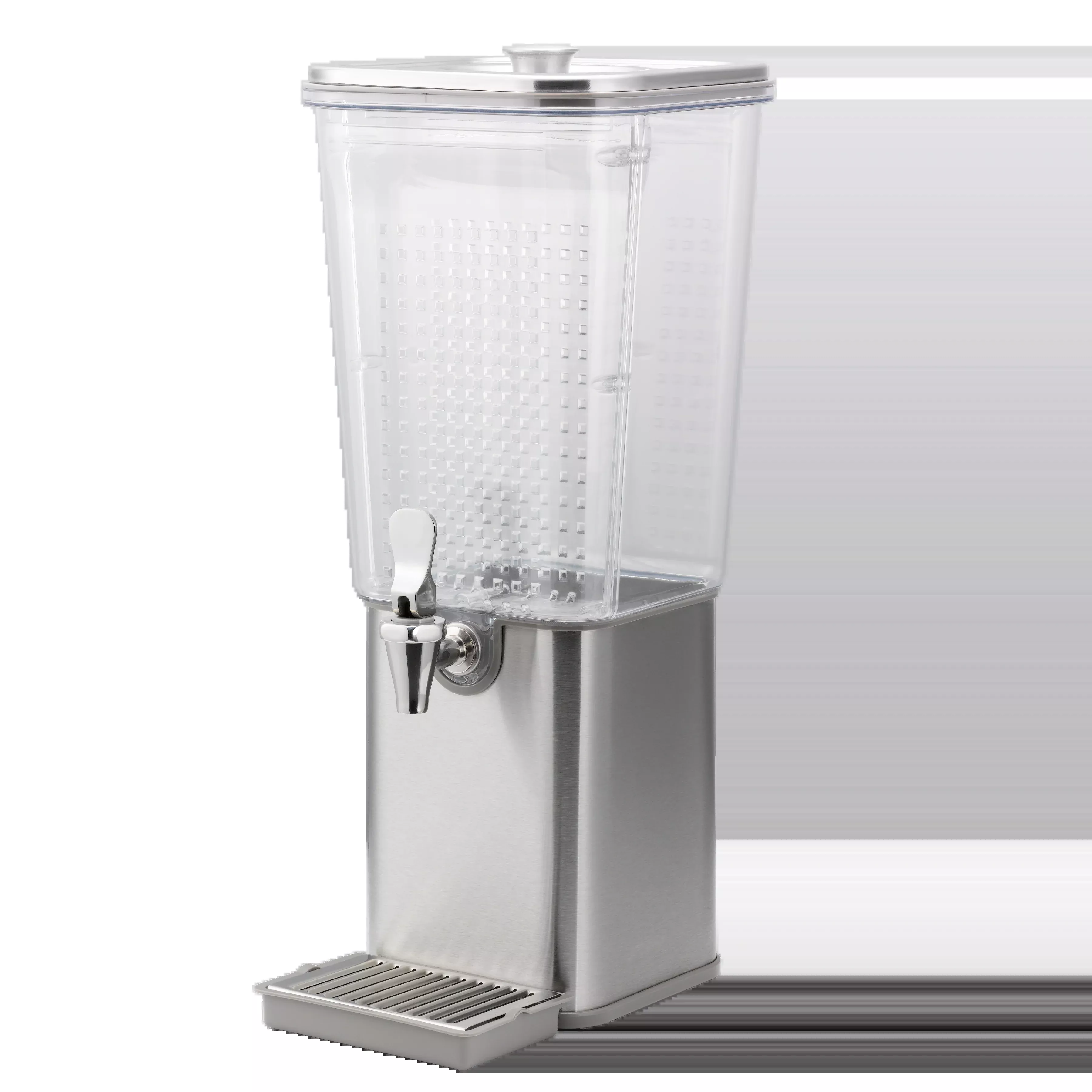 Square Infusion 3-Gallon Stainless Beverage Dispenser in Brushed Stainless