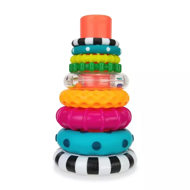 Stacks of Circles Stacking Ring STEM Learning Toy, 9 Piece Set