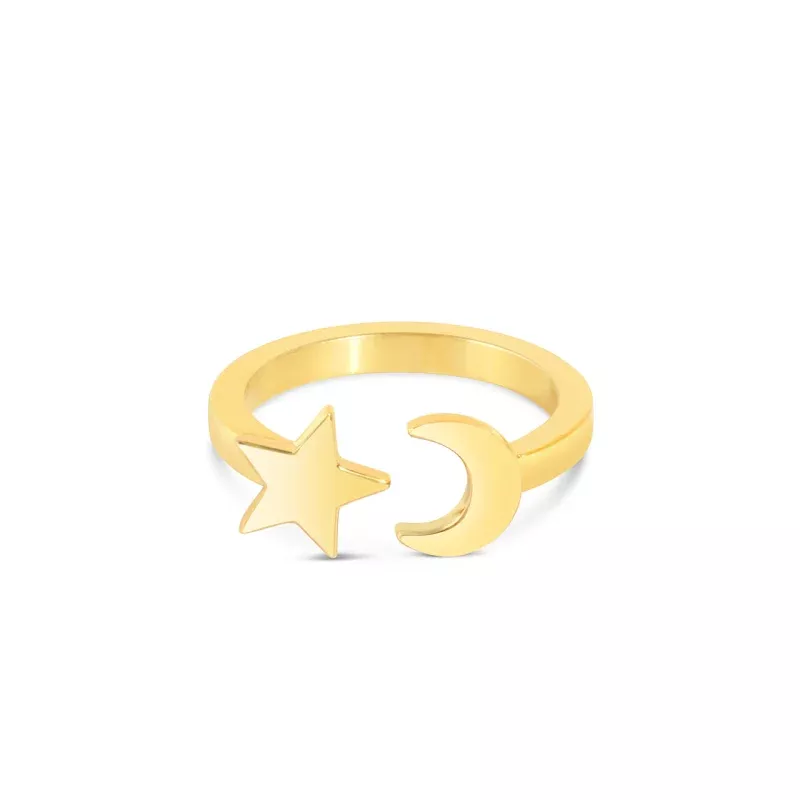 Star Moon Ring GLD 7